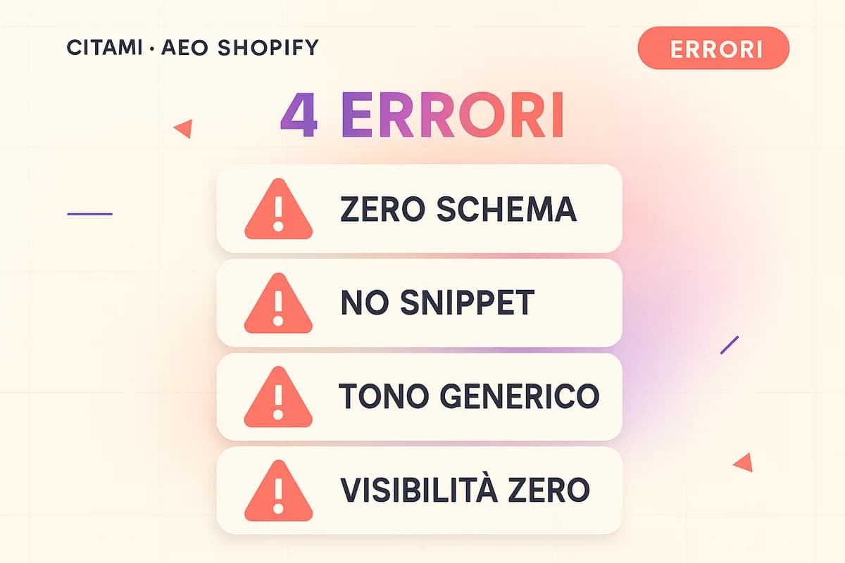 AEO per Shopify: come farsi trovare da ChatGPT con il tuo store — gli errori comuni