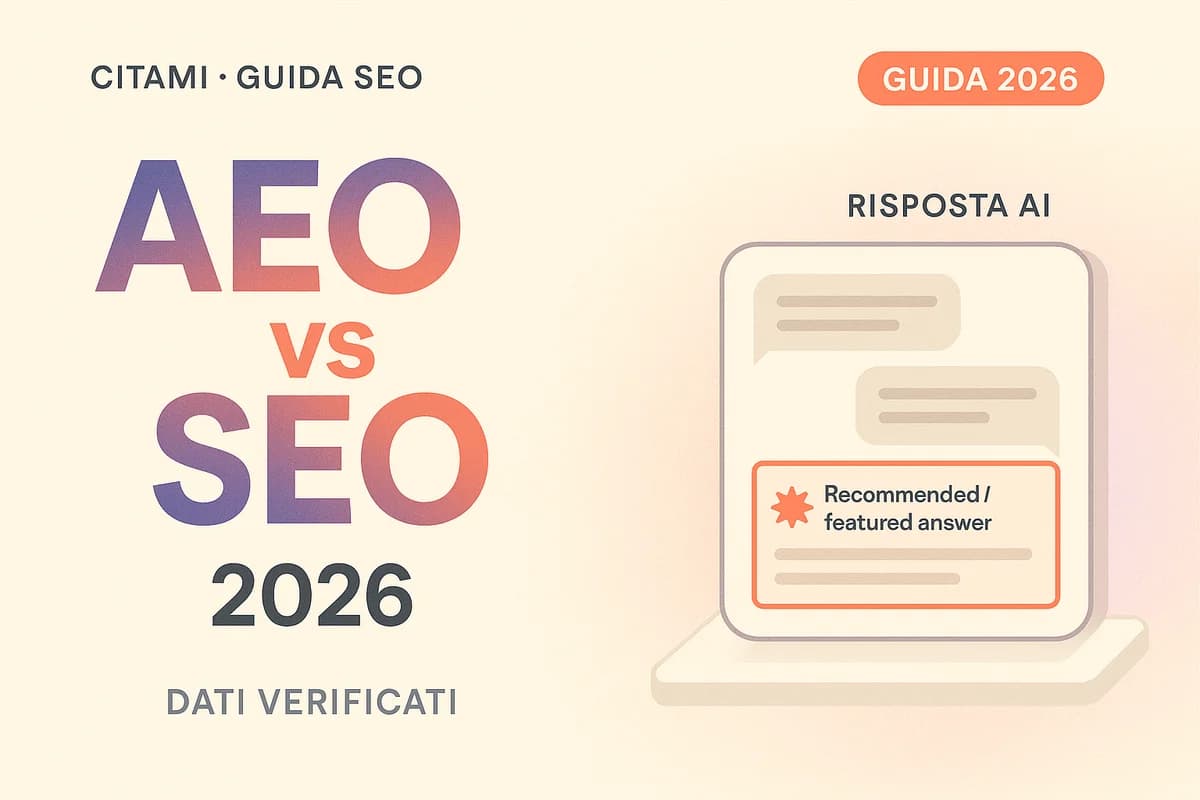 AEO vs SEO nel 2026: la guida definitiva (dati verificati)