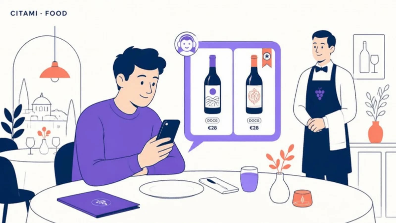 Al ristorante il cliente chiede il vino a ChatGPT invece che al sommelier: nella risposta compaiono due cantine