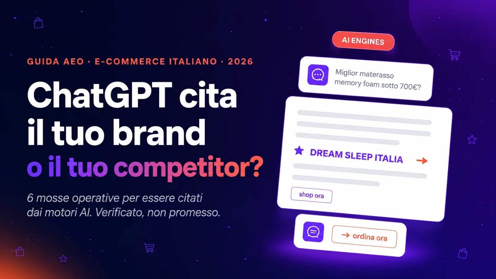 AEO per e-commerce italiani: come essere citati quando il cliente chiede a ChatGPT cosa comprare