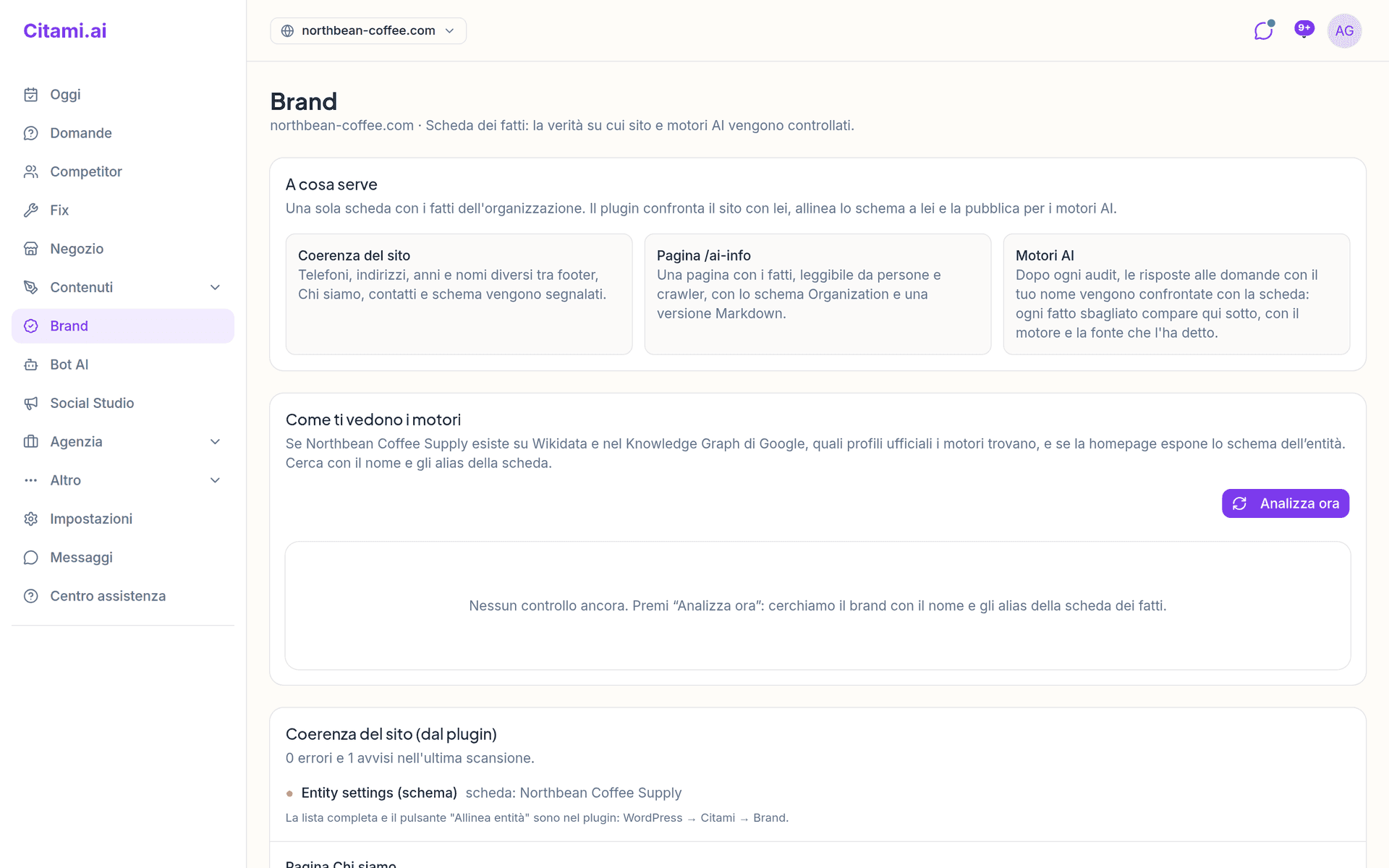 La pagina Brand: a cosa serve, Come ti vedono i motori, coerenza del sito