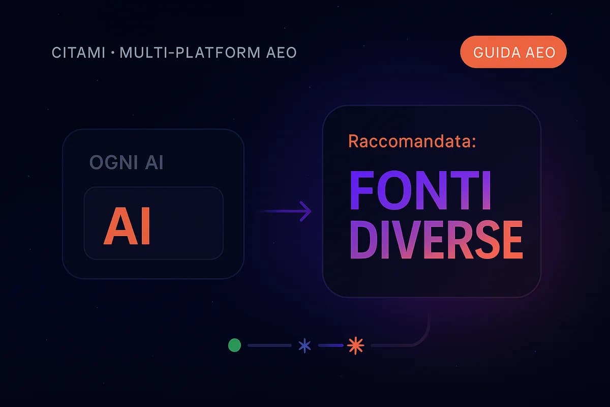 Ogni AI ha le sue fonti preferite: guida multi-piattaforma AEO